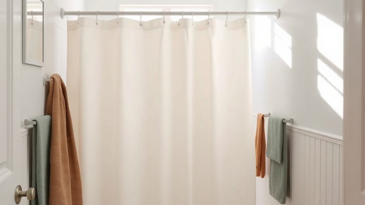 Hang a Stylish Shower Curtain with Pockets