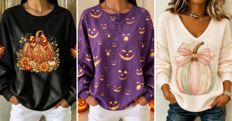 JustFashionNow Pumpkin Picks: Women’s Tops, Sweatshirts & Jewelry